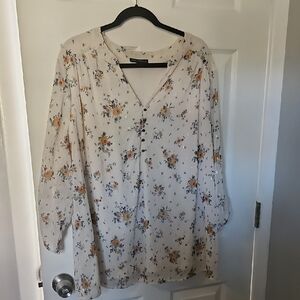 Sara Michelle Cream Floral Blouse